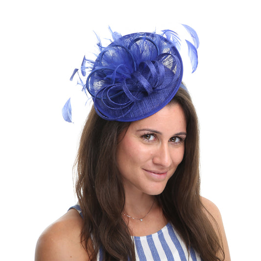 Jane Anne Designs Aria Disc Fascinator - Cobalt