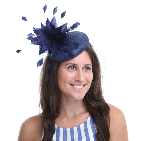 Jane Anne Designs Mandy Fascinator - Dark Blue