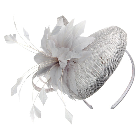 Jane Anne Designs Mandy Fascinator - Ivory-Silver