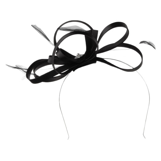 Failsworth Hats Satin Fascinator - Black