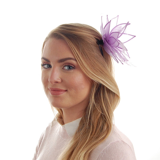 Failsworth Hats Organza Clip-On Lily Fascinator - Lilac