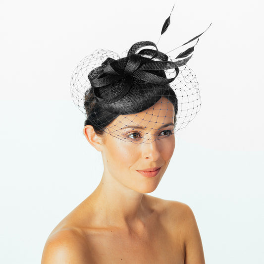 Failsworth Hats Lydia Pillbox Hat - Black