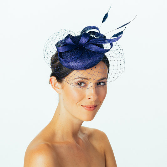 Failsworth Hats Lydia Pillbox Hat - Indigo