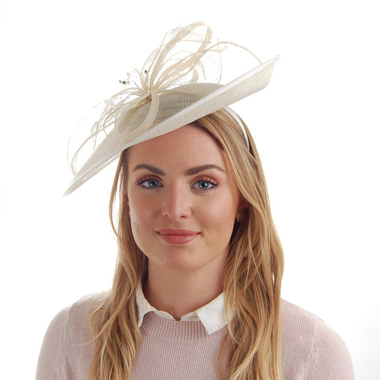 Failsworth Hats Adelaide Disc Fascinator - Ivory