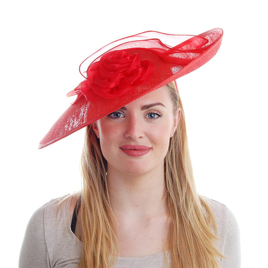 Failsworth Hats Saoirse Disc Fascinator - Vermilion