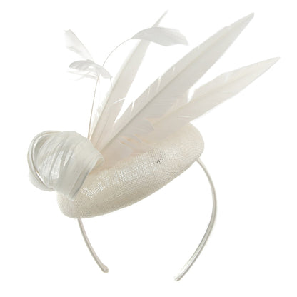 Failsworth Hats Ariel Feather Pillbox Hat - Ivory