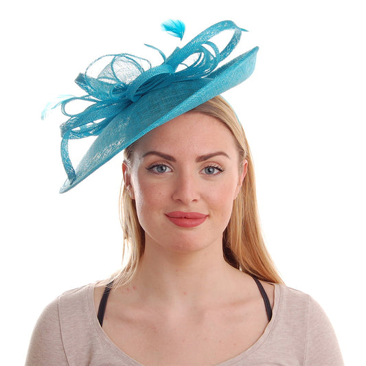 Failsworth Hats Caitlyn Disc Fascinator - Turquoise
