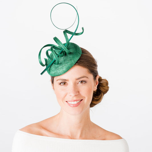 Failsworth Hats Viola Pillbox Fascinator - Emerald