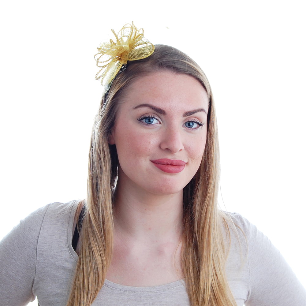 Failsworth Hats Wendy Clip-On Flower Fascinator - Yellow