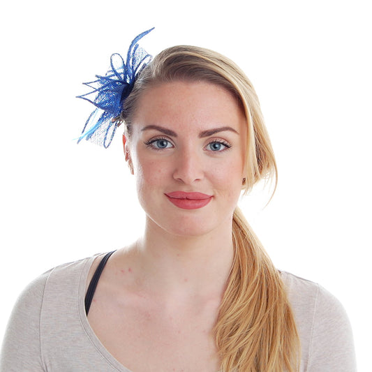 Failsworth Hats Wendy Clip-On Flower Fascinator - Blue