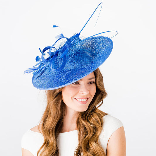 Failsworth Hats Lunar Disc Fascinator - Blue