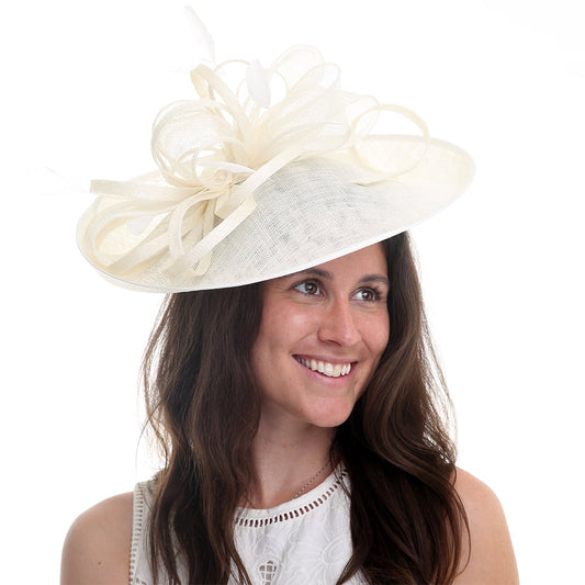 Jane Anne Designs Molly Disc Fascinator - Ivory