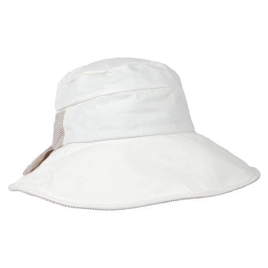 Scala Hats Kissimmee Cotton Shapeable Cloche - White