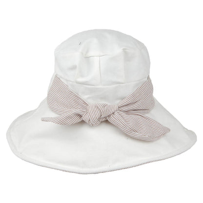 Scala Hats Kissimmee Cotton Shapeable Cloche - White