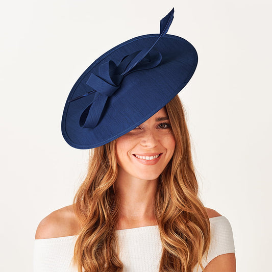 Failsworth Hats Madison Silk Disc Fascinator - Midnight