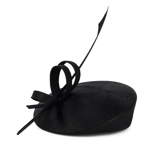 Whiteley Hats Pippa Straw Pillbox Hat - Black
