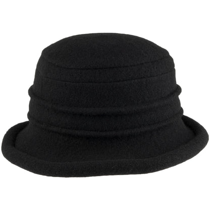 Scala Hats Tula Wool Cloche - Black