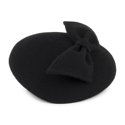Whiteley Hats Kate Pillbox Hat with Bow - Black