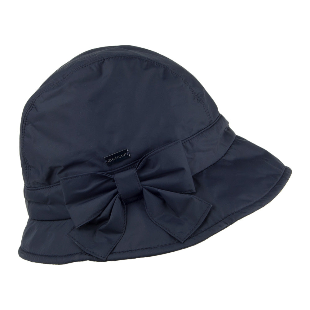 Betmar Hats Maggie Water Repellent Packable Cloche - Navy Blue
