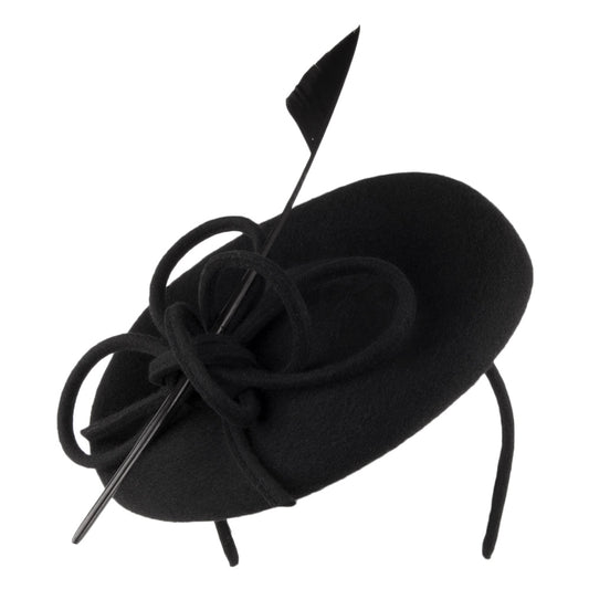 Whiteley Hats Arwyn Disc Fascinator - Black