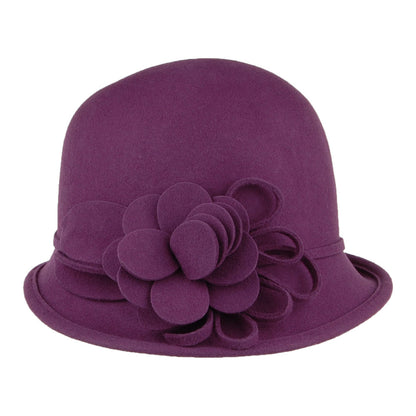 Failsworth Hats Alice Wool Felt Cloche - Purple
