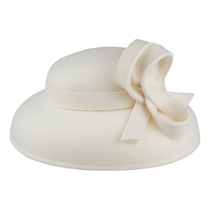 Whiteley Hats Molly Occasion Hat With Swirl - Winter White