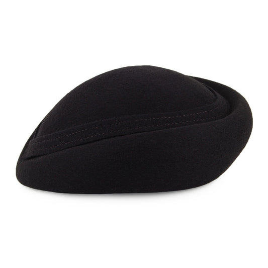 Whiteley Hats Maria Wool Pillbox Hat - Black