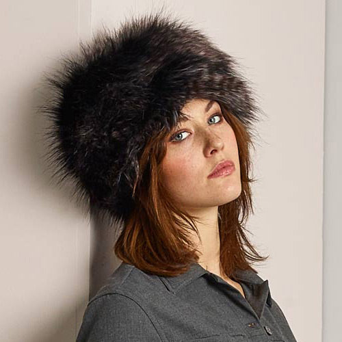Helen Moore Womens Faux Fur Winter Pillbox Hat - Brown Quail
