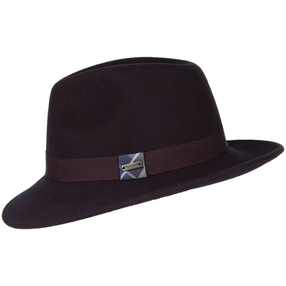 Barbour Hats Deveron Wool Felt Fedora - Navy Blue