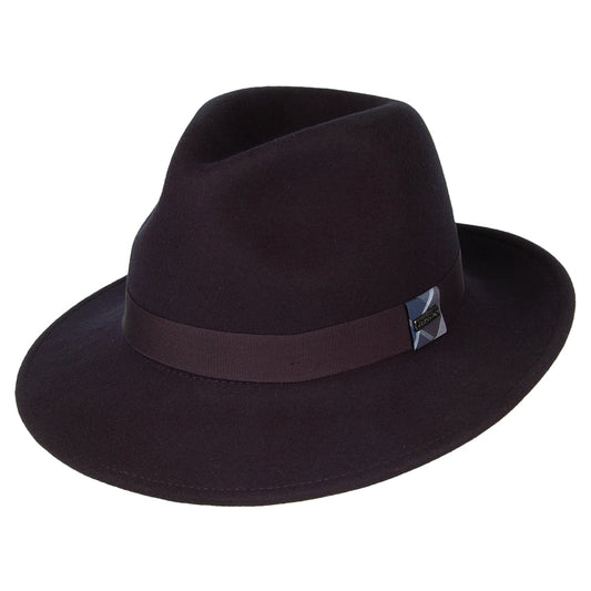 Barbour Hats Deveron Wool Felt Fedora - Navy Blue