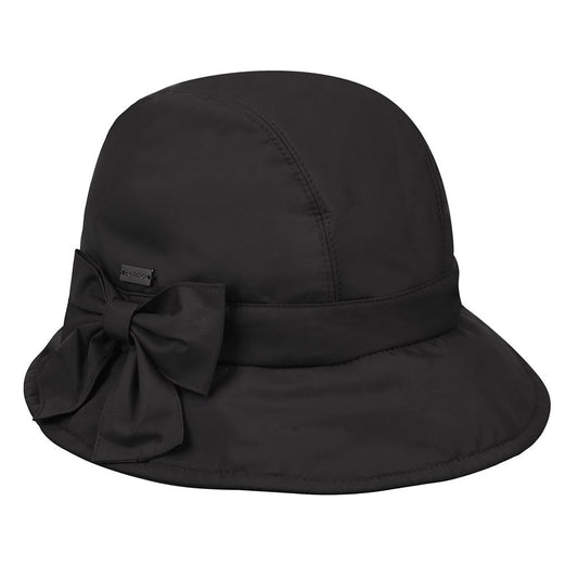 Betmar Hats Maggie Water Repellent Packable Cloche - Black