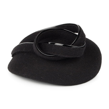 Whiteley Hats Rachael Wool Pillbox Hat - Black