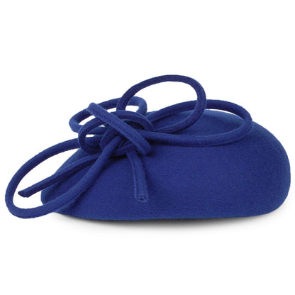 Whiteley Hats Rosey Wool Pillbox Hat with Swirl - Royal Blue