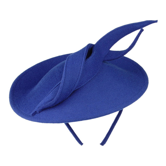 Whiteley Hats Luna Disc Fascinator with Swirl - Royal Blue