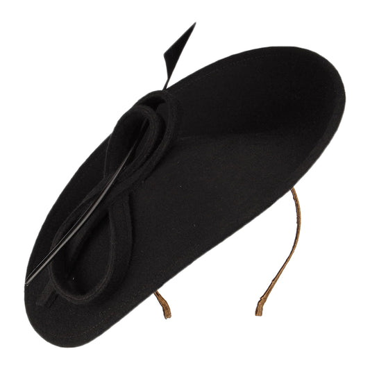 Whiteley Hats Athena Wool Disc Fascinator - Black