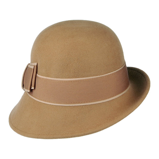 Christys Hats Downtown Wool Felt Cloche - Camel