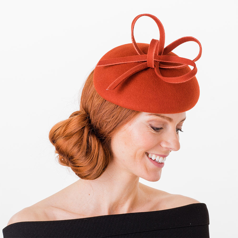 Failsworth Hats Alice Pillbox Hat With Curls - Ginger