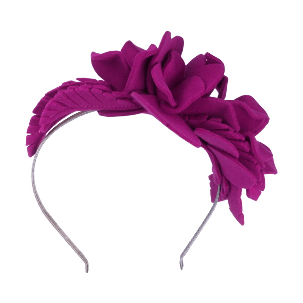 Failsworth Hats Floral Wool Felt Headband - Fuchsia