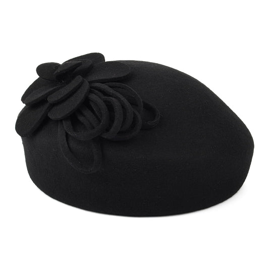 Failsworth Hats Flower Pillbox Hat - Black