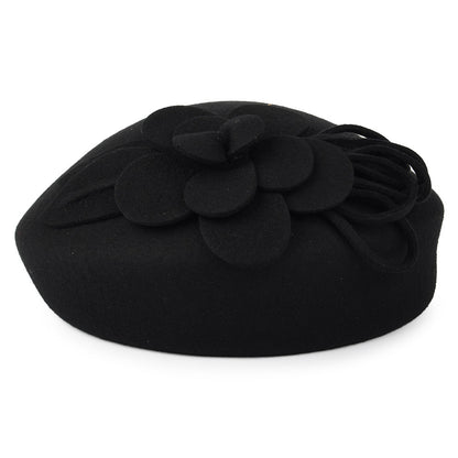 Failsworth Hats Flower Pillbox Hat - Black