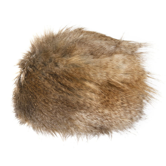 Helen Moore Womens Faux Fur Winter Pillbox Hat - Sand