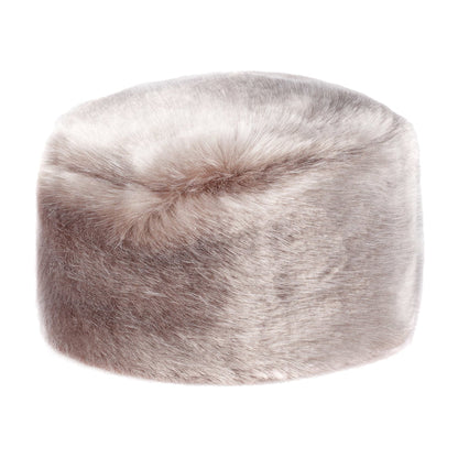 Helen Moore Womens Faux Fur Winter Pillbox Hat - Pearl