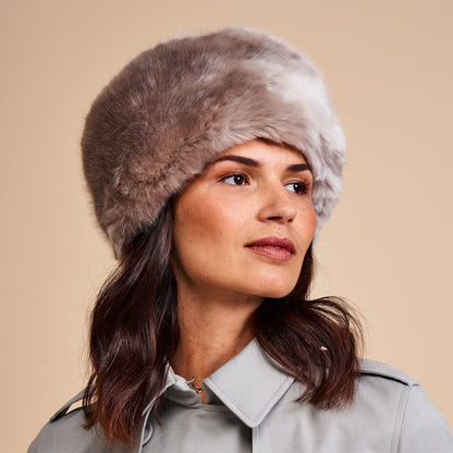 Helen Moore Womens Faux Fur Winter Pillbox Hat - Pearl