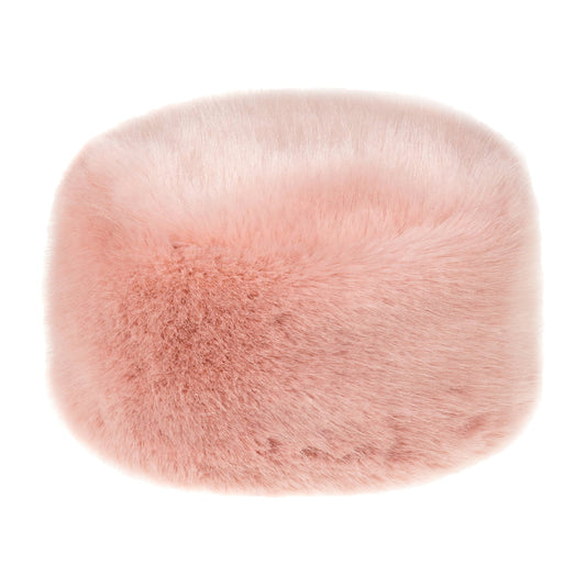 Helen Moore Womens Faux Fur Winter Pillbox Hat - Dusky Pink
