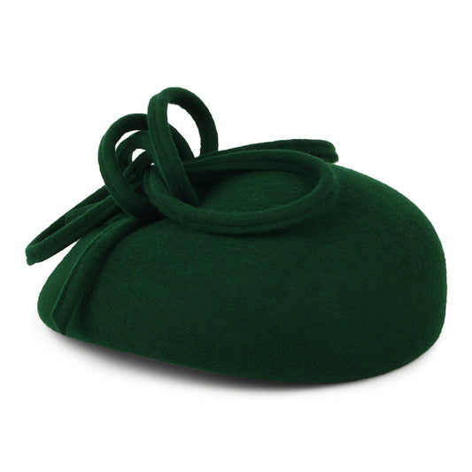 Whiteley Hats Rosey Wool Pillbox Hat with Swirl - Forest