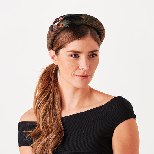 Failsworth Hats Wool Tartan Headband - Green-Multi
