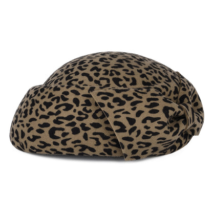 Whiteley Hats Avery Wool Pillbox Hat With Bow - Leopard