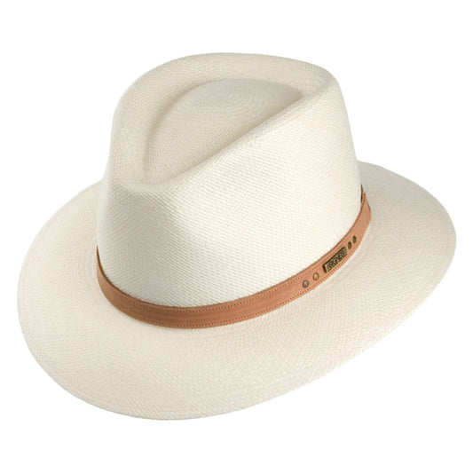 Signes Hats Cordoba Safari Panama Fedora - Natural