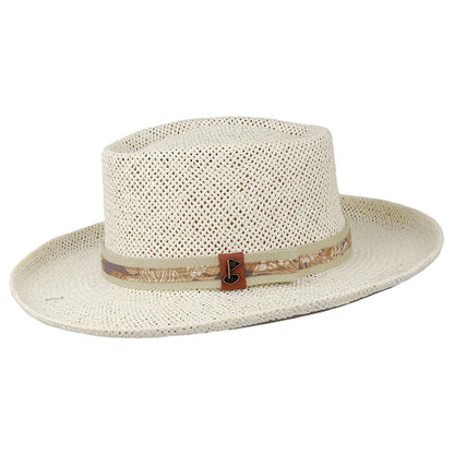 Scala Hats Straw Golf Gambler Hat - Natural