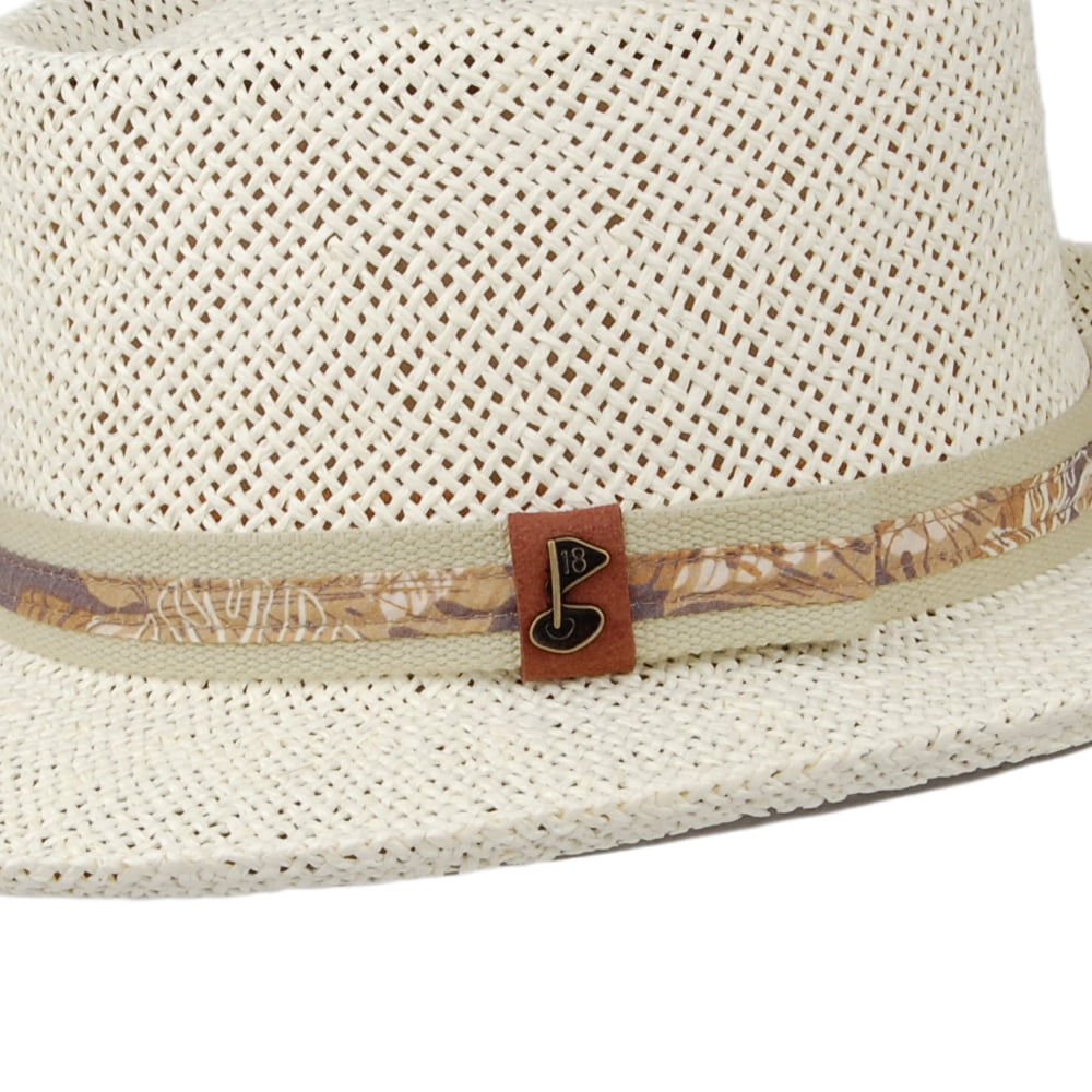 Scala Hats Straw Golf Gambler Hat - Natural